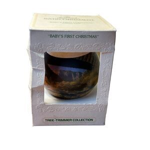 Hallmark Unbreakable Satin Ornament 1979 Baby's First Christmas Zion National Pa